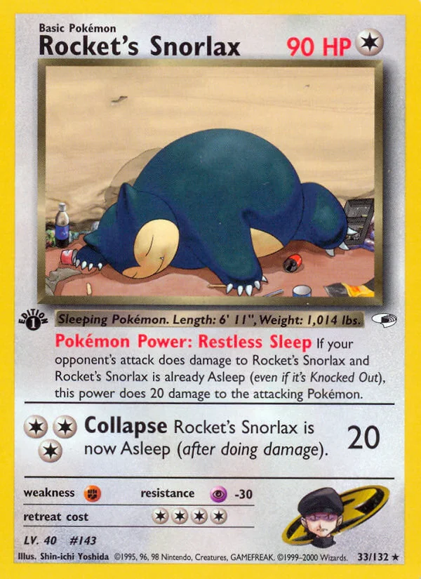Rocket's Snorlax Pokemon card