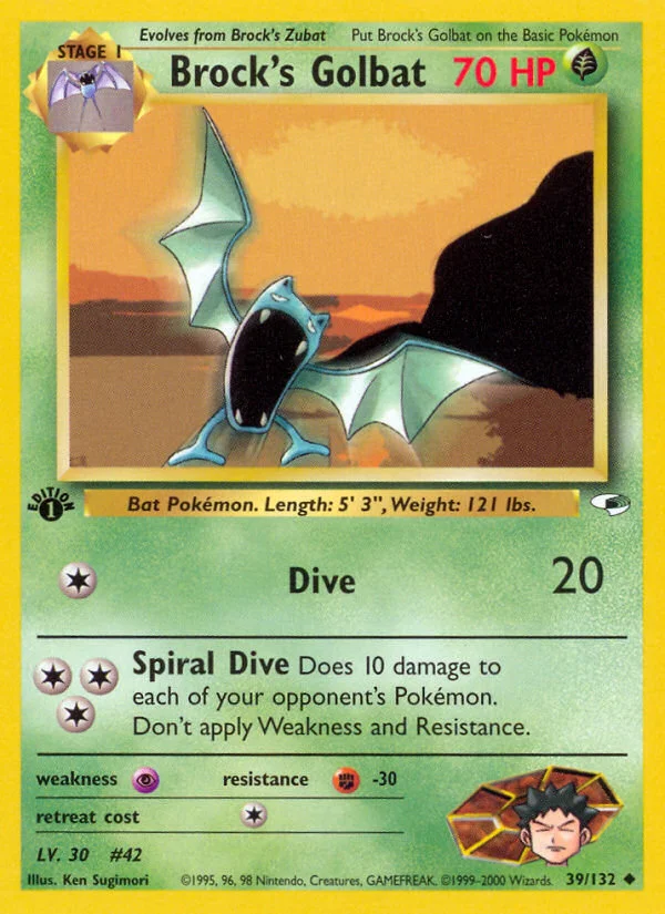 Brock's Golbat Pokemon card