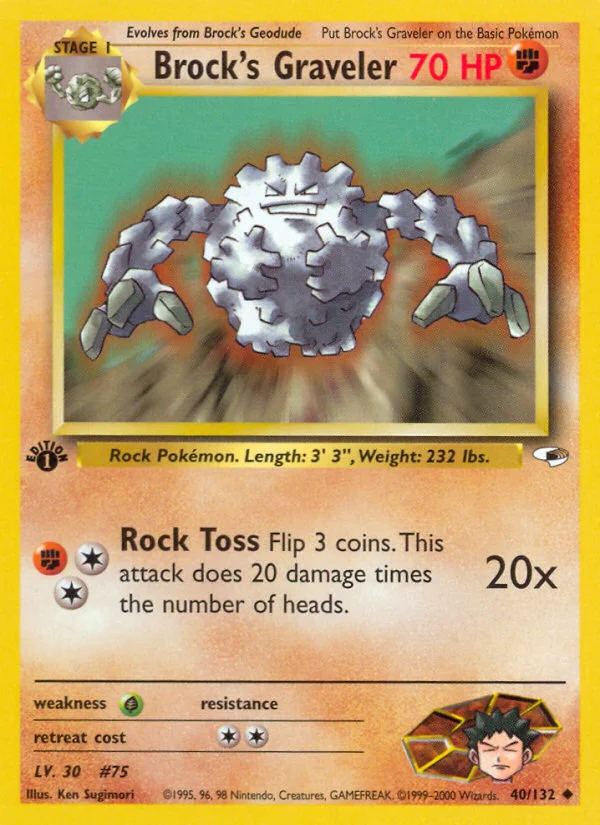 Brock's Graveler Pokemon card