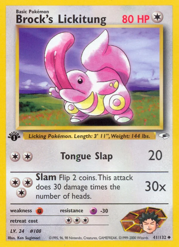 Brock's Lickitung Pokemon card