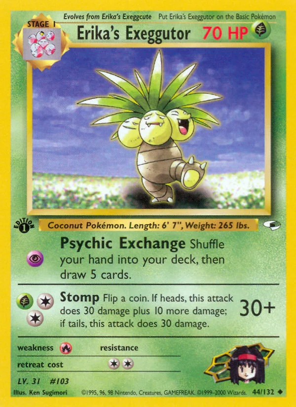 Erika's Exeggutor Pokemon card