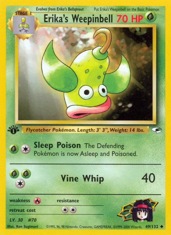 Erika's Weepinbell Pokemon card
