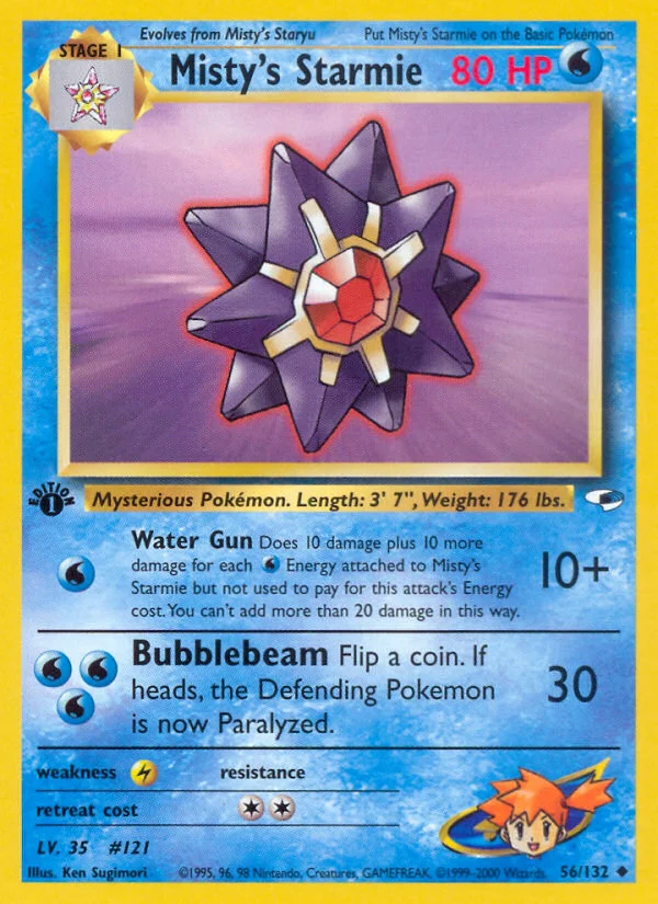 Misty's Starmie Pokemon card