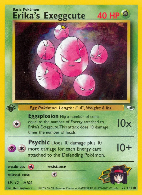 Erika's Exeggcute Pokemon card
