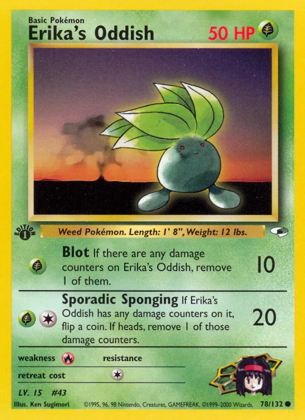 Erika's Oddish Pokemon card