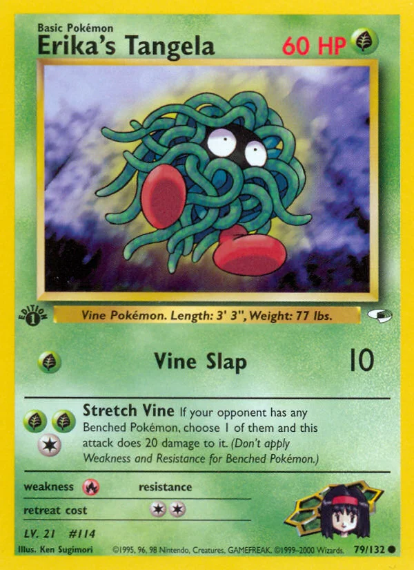Erika's Tangela Pokemon card
