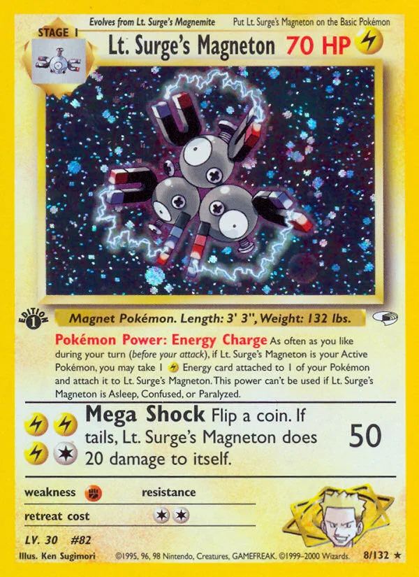 Lt. Surge's Magneton Pokemon card