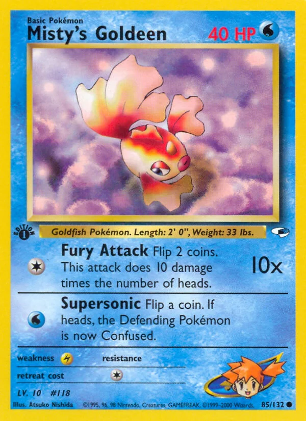 Misty's Goldeen Pokemon card