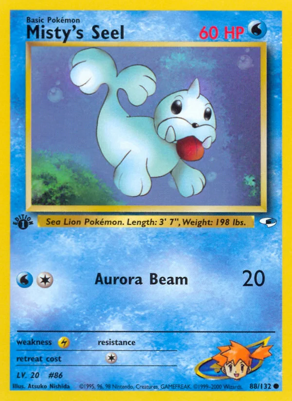 Misty's Seel Pokemon card