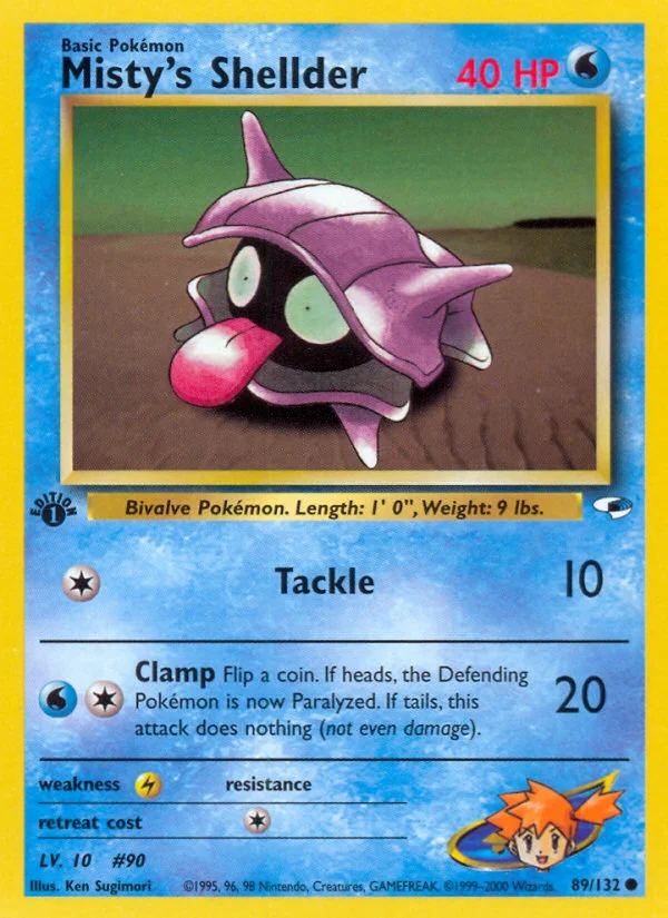 Misty's Shellder Pokemon card