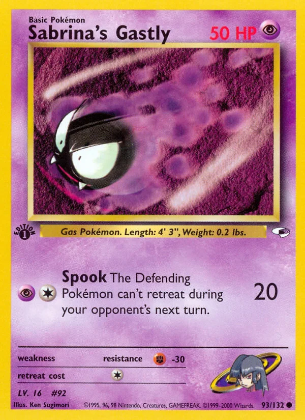 Sabrina's Gastly Pokemon card