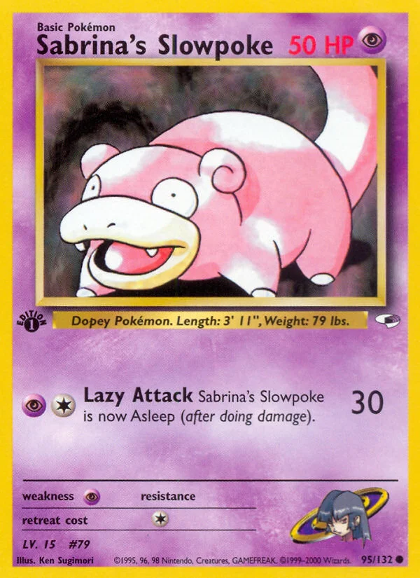 Sabrina's Slowpoke Pokemon card