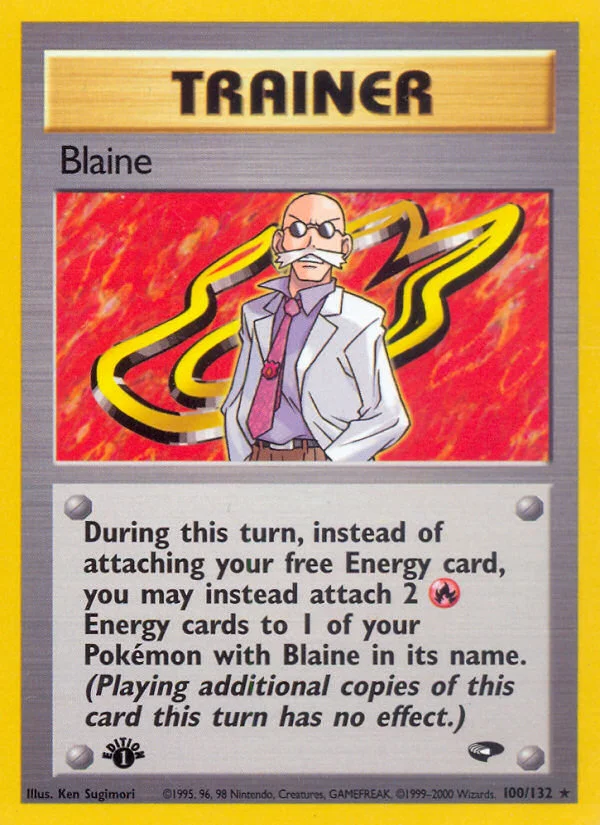 Blaine Pokemon card