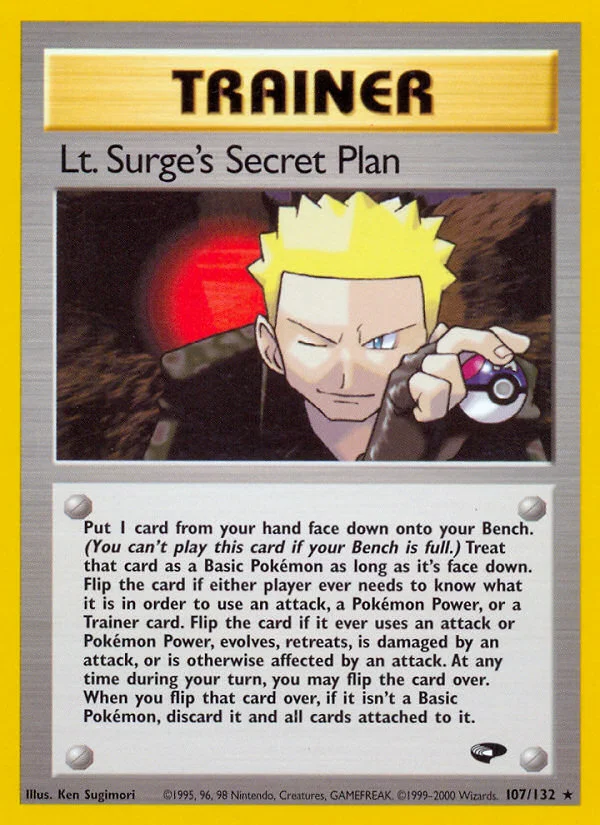 Lt. Surge's Secret Plan Pokemon card