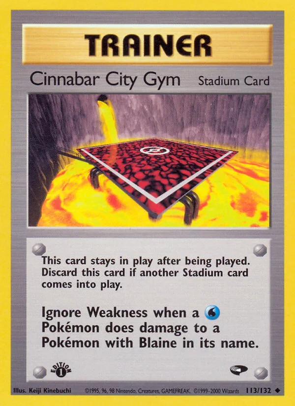 Cinnabar City Gym Pokemon card