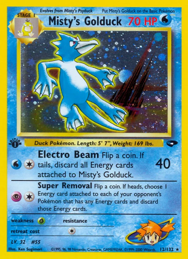 Misty's Golduck Pokemon card