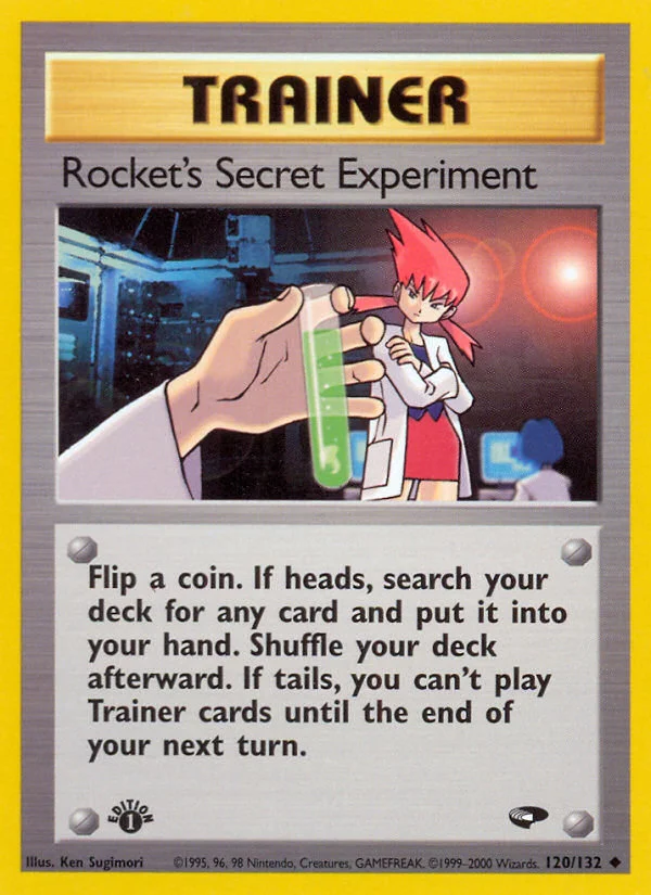 Rocket's Secret Experiment Pokemon card