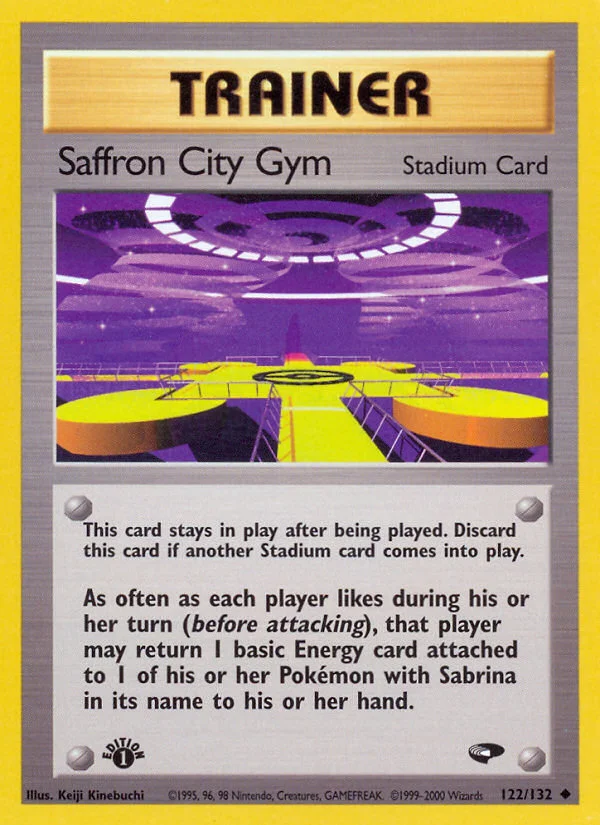 Saffron City Gym Pokemon card