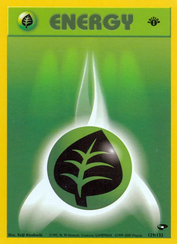 Grass Energy Pokemon card