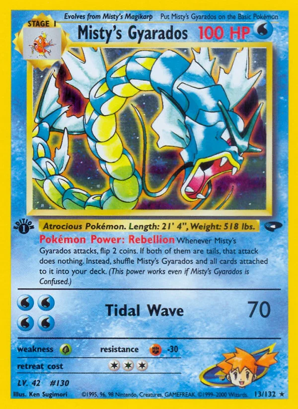 Misty's Gyarados Pokemon card
