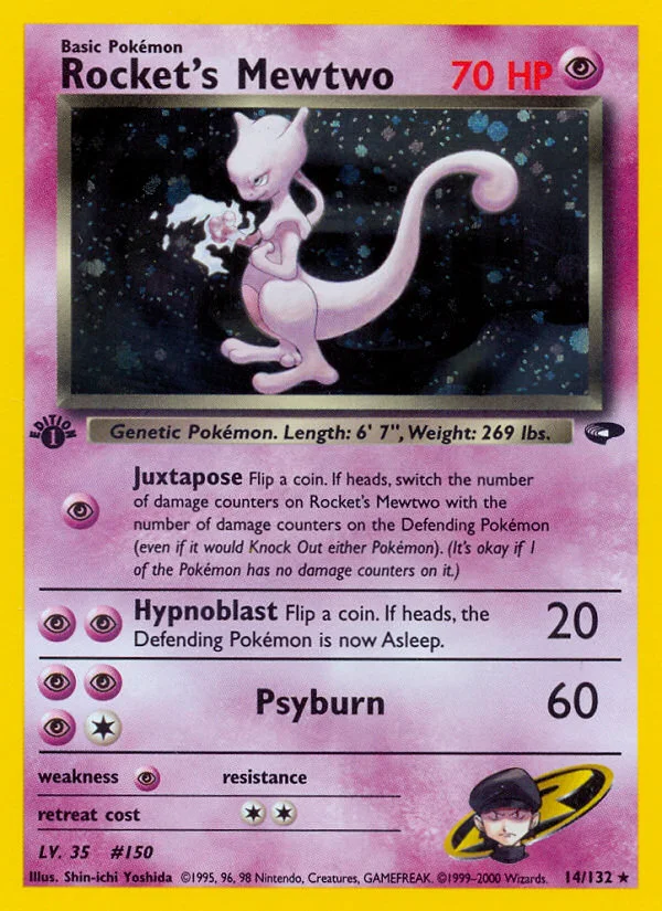 Rocket's Mewtwo Pokemon card