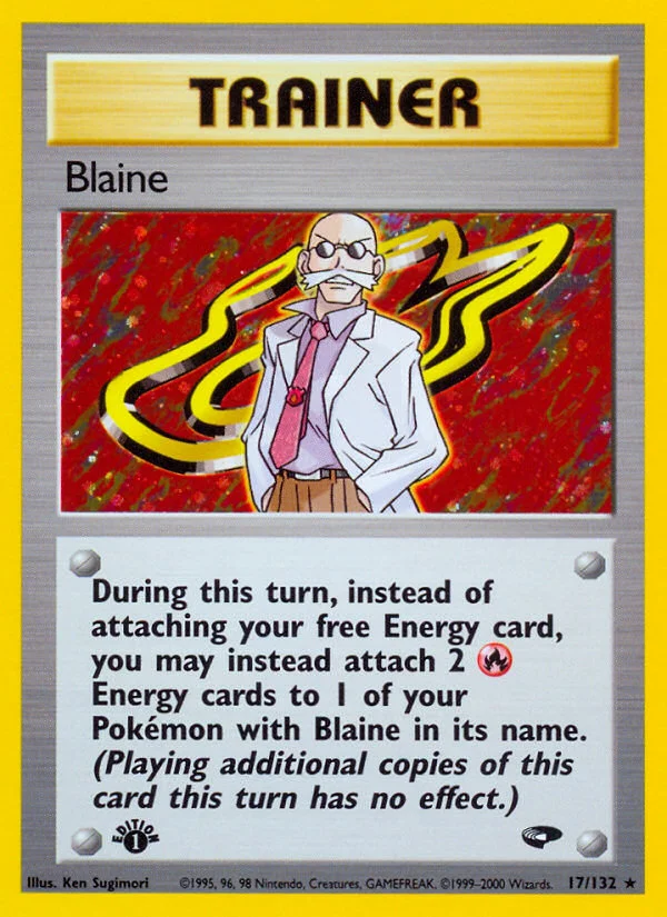 Blaine Pokemon card