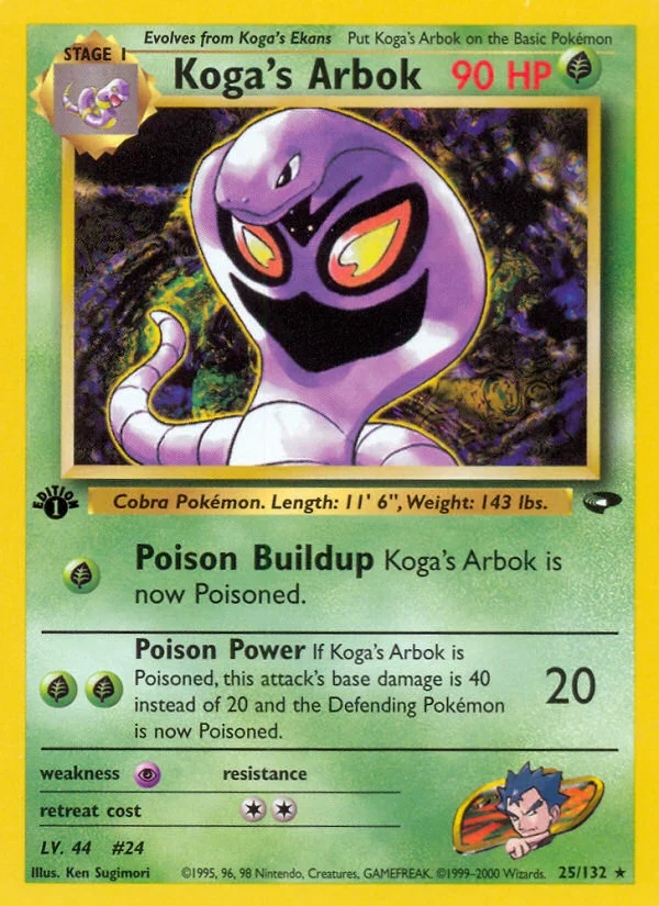Koga's Arbok Pokemon card