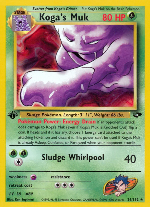 Koga's Muk Pokemon card