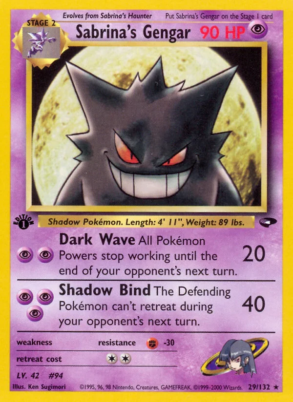 Sabrina's Gengar Pokemon card