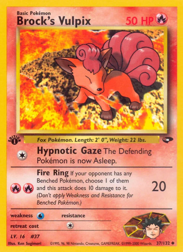 Brock's Vulpix Pokemon card