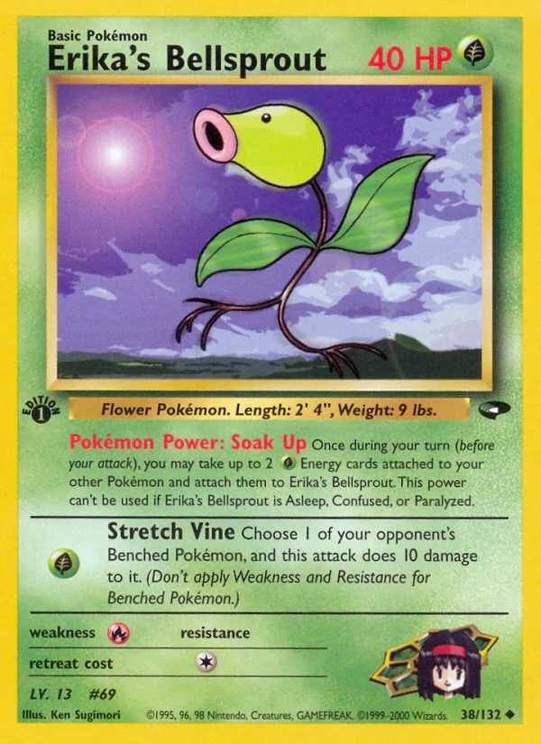 Erika's Bellsprout Pokemon card