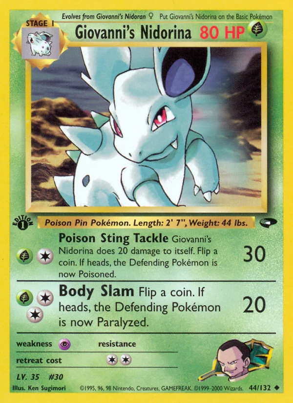 Giovanni's Nidorina Pokemon card