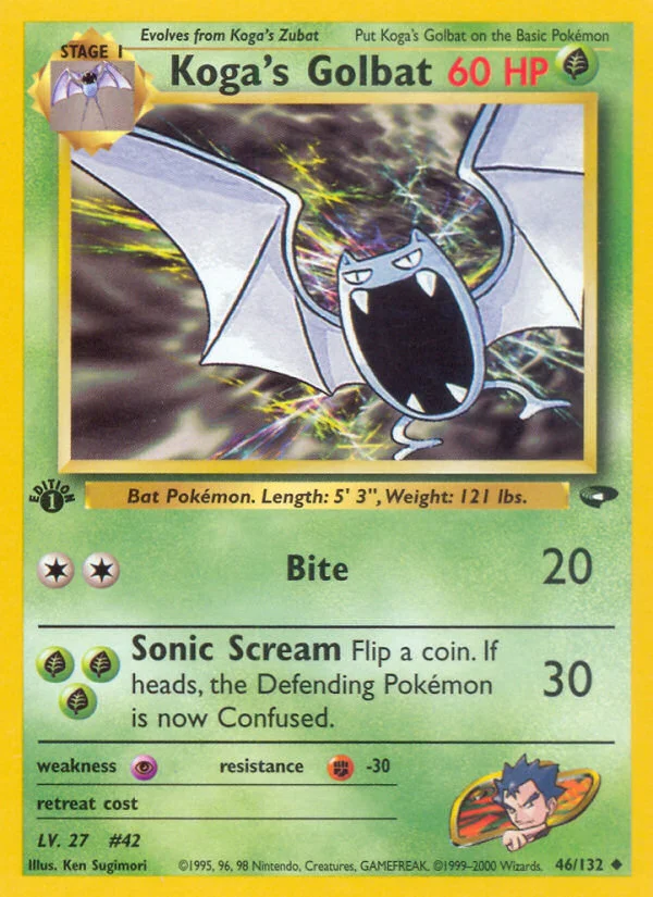 Koga's Golbat Pokemon card