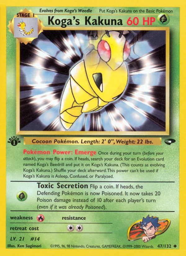 Koga's Kakuna Pokemon card