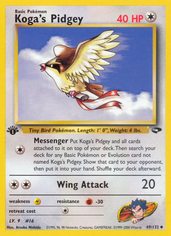 Koga's Pidgey Pokemon card