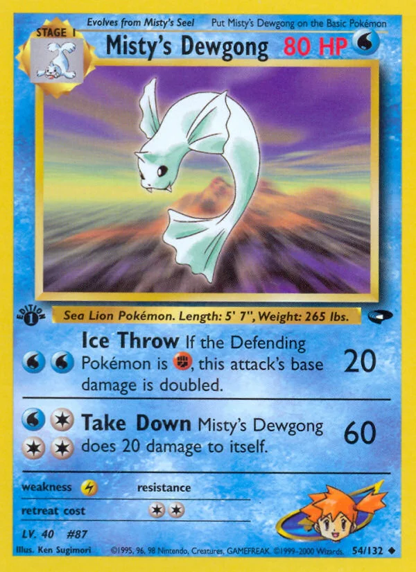 Misty's Dewgong Pokemon card