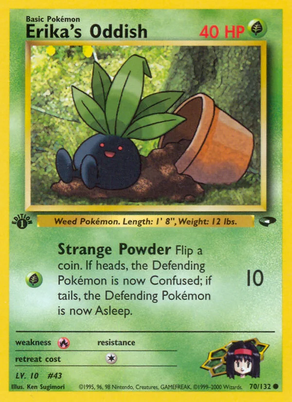 Erika's Oddish Pokemon card
