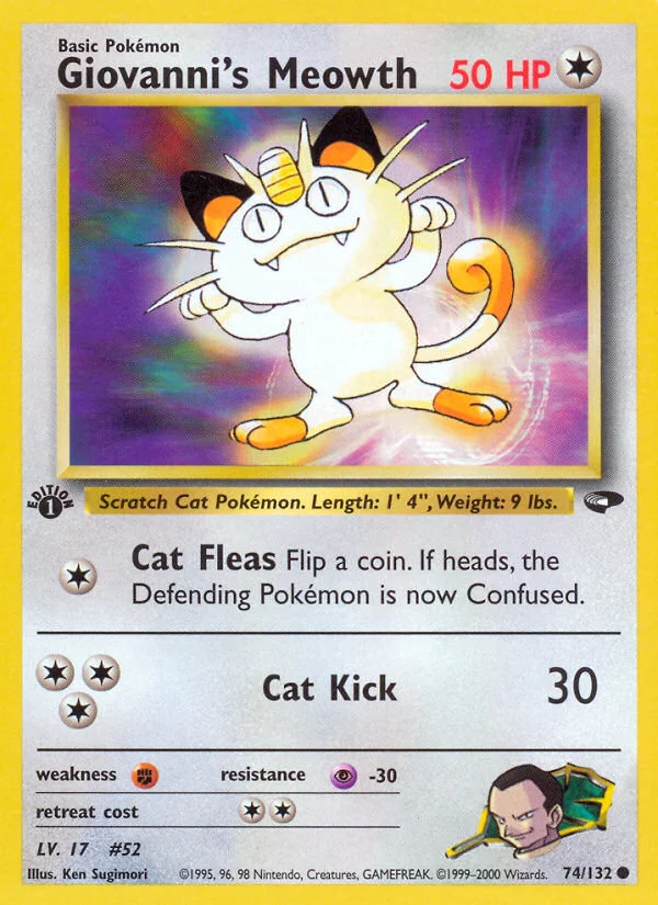 Giovanni's Meowth Pokemon card