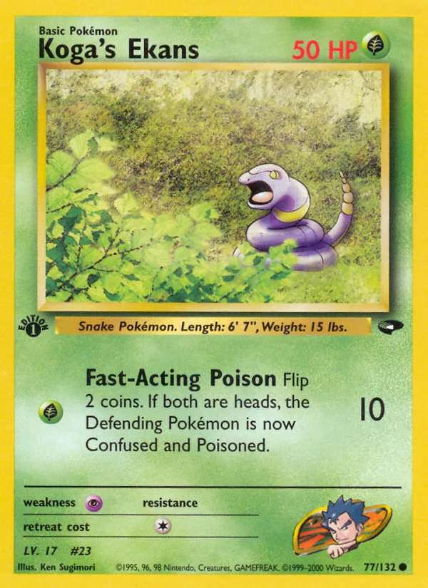 Koga's Ekans Pokemon card