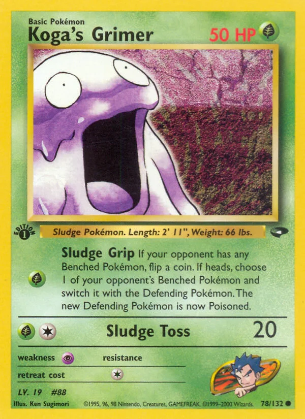 Koga's Grimer Pokemon card