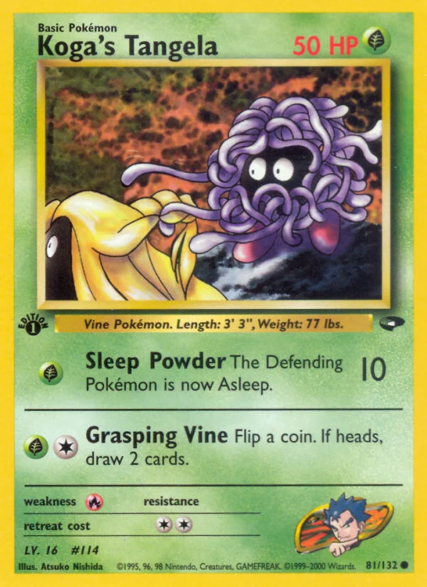 Koga's Tangela Pokemon card