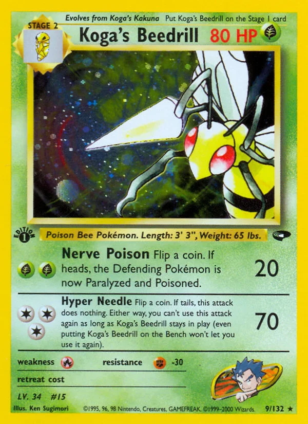 Koga's Beedrill Pokemon card