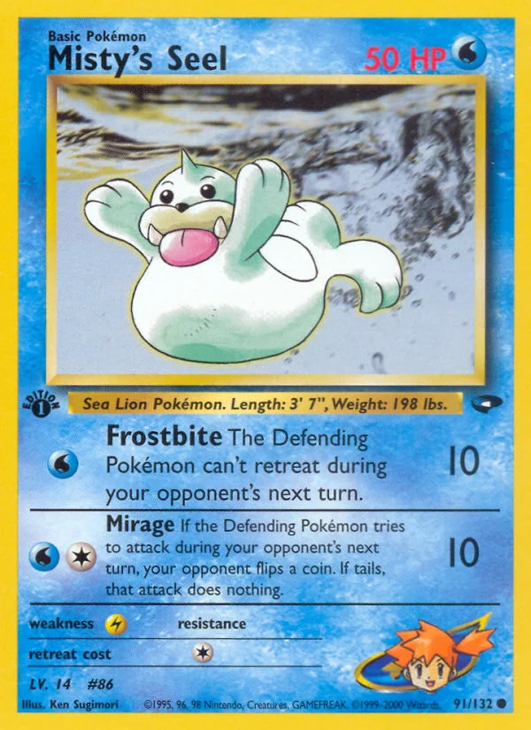 Misty's Seel Pokemon card