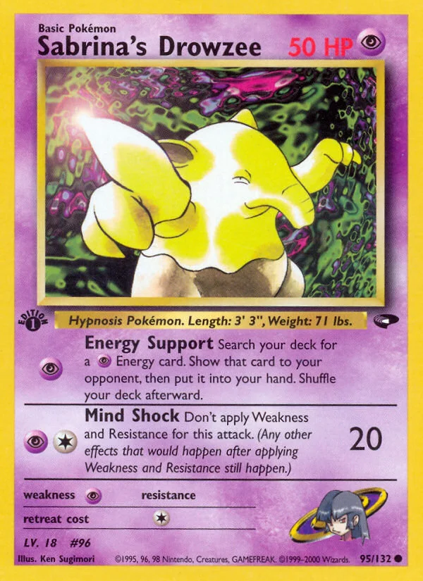 Sabrina's Drowzee Pokemon card
