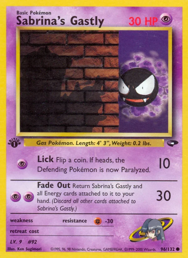 Sabrina's Gastly Pokemon card