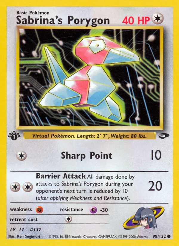 Sabrina's Porygon Pokemon card