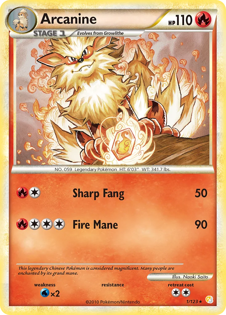 Arcanine Pokemon card