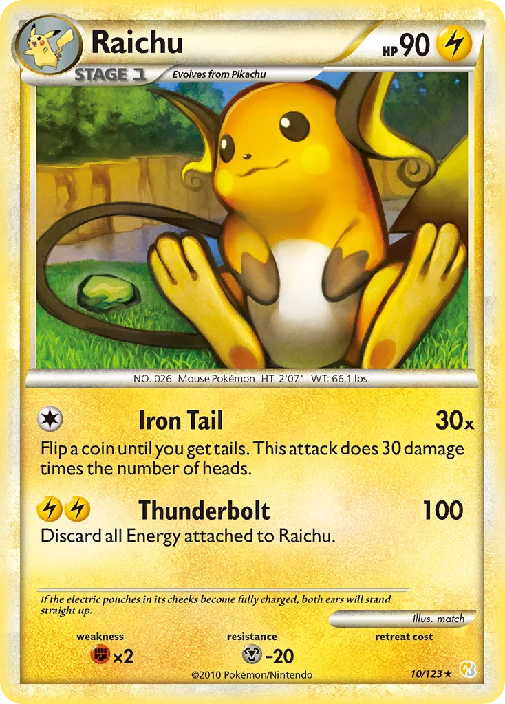 Raichu Pokemon card