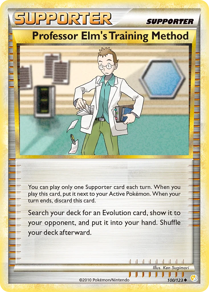 Professor Elm's Training Method Pokemon card