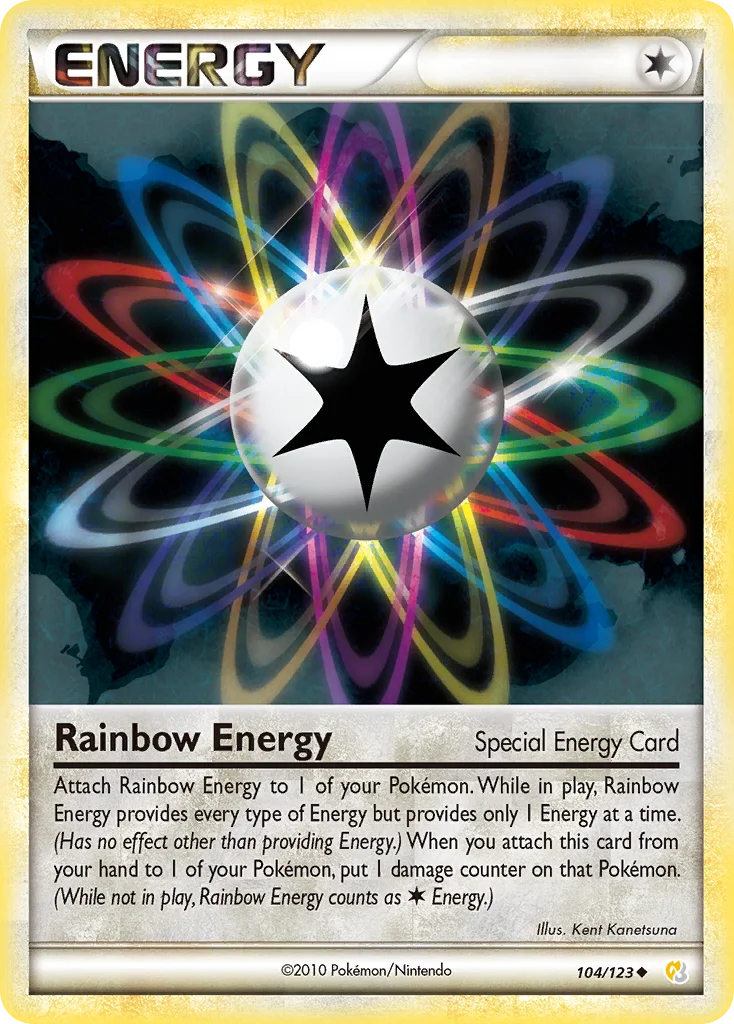 Rainbow Energy Pokemon card